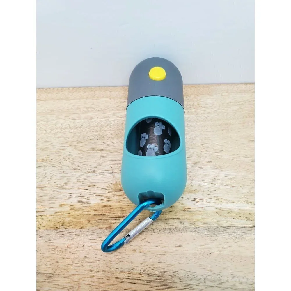 Dog Waste Poop Bags Green LED Flashlight